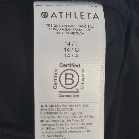 Athleta- Women's 2 pair black pants- Size 12 and Size 14T - Picture 11 of 12